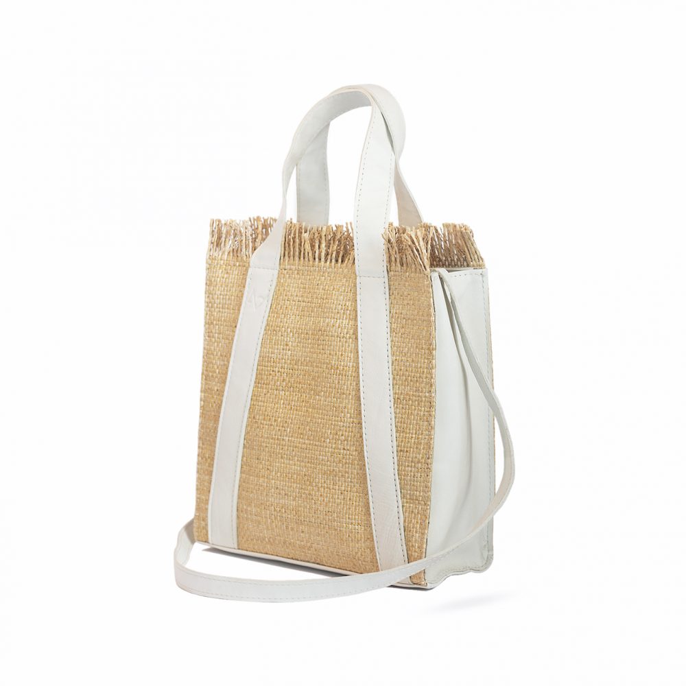 bolso mini shopper blanco