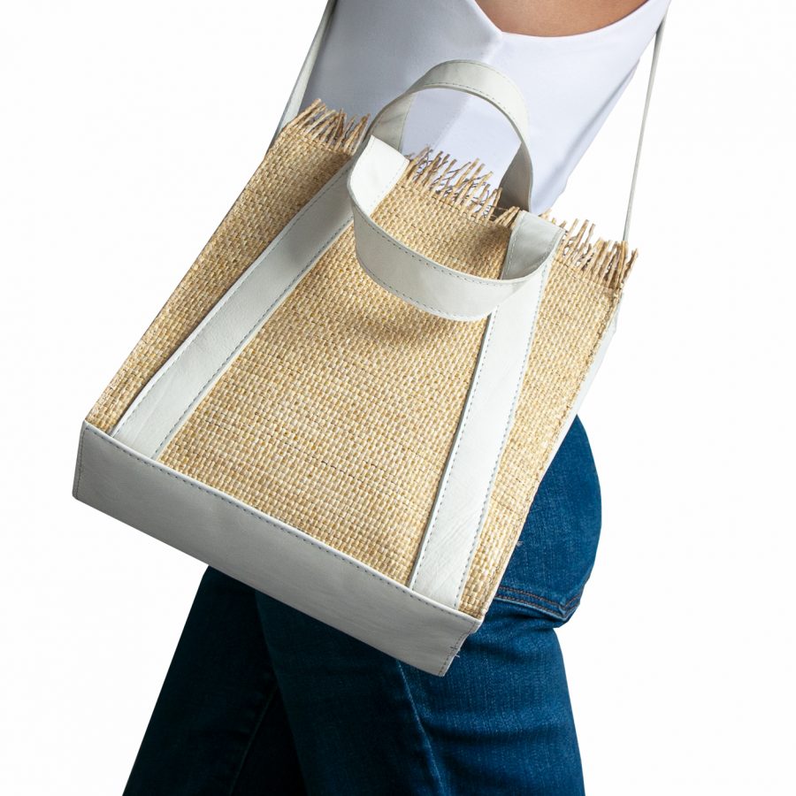 bolso mini shopper blanco